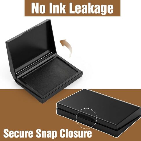 Black Stamp Pad Premium Quality Fingerprint Ink Pad Durable Lightweight All-Purpose Felt Pads for Crafting Office Works with Clear Rubber Stamps in Saudi Arabia