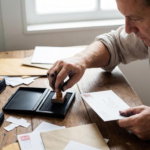 Black Stamp Pad Premium Quality Fingerprint Ink Pad Durable Lightweight All-Purpose Felt Pads for Crafting Office Works with Clear Rubber Stamps in Saudi Arabia