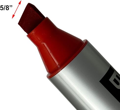 Bild Jumbo Permanent Markers, Chisel Tip, Red, Waterproof Quick-Drying Ink, Extra Large Thick Wide Tip for Cardboard, Posters, Shipping Boxes (Red) in Saudi Arabia