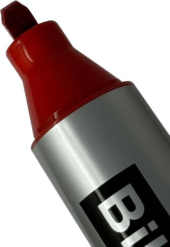 Bild Jumbo Permanent Markers, Chisel Tip, Red, Waterproof Quick-Drying Ink, Extra Large Thick Wide Tip for Cardboard, Posters, Shipping Boxes (Red) in Saudi Arabia