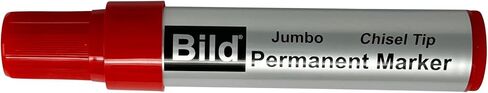 Bild Jumbo Permanent Markers, Chisel Tip, Red, Waterproof Quick-Drying Ink, Extra Large Thick Wide Tip for Cardboard, Posters, Shipping Boxes (Red) in Saudi Arabia