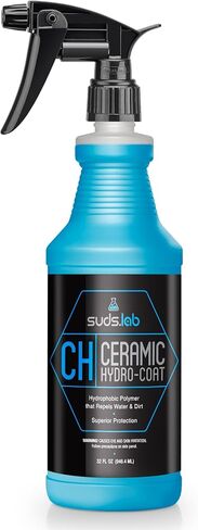 Suds Lab CH معطف مائي من السيراميك، مانع تسرب السيارة كاره للماء، رذاذ منشط بالماء، معالجة نهائية طاردة للماء والأوساخ سهلة الاستخدام لجميع المركبات، لمعان عالي اللمعان خالٍ من البقع 32 أونصة. in Kuwait