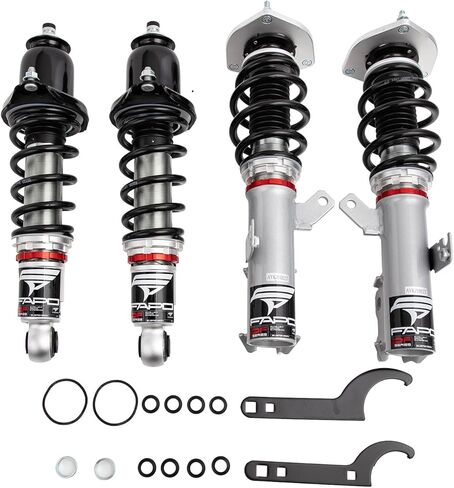 FAPO PF Coilovers 32-way Damper لسيارة Toyota Corolla/Matrix 2003-2008 E120/E130 ارتفاع قابل للتعديل أنبوب أحادي مجموعة دعامات تعليق محسّنة in Kuwait