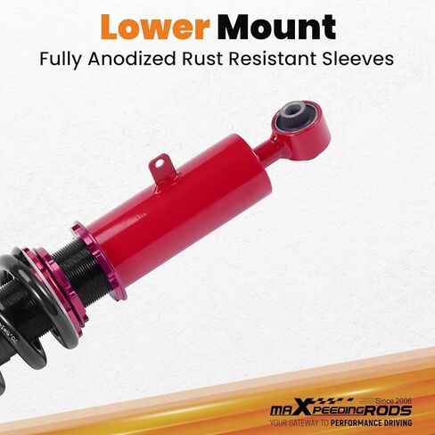 maXpeedingrods Coilovers for Lexus GS300 1998-2005, for Lexus GS400 1998-2000, for Lexus GS430 2001-2005, 24 Levels Damper Adjustable Coilovers Suspension Kit, Height Adjustable Lowering Kit, Red in Kuwait