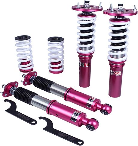 Godspeed MSS0950 MonoSS Coilover Lowering Kit, Fully Adjustable, Ride Height, Spring Tension And 16 Click Damping, compatible with BMW 3-Series (E30) RWD 1985-91 51mm in Kuwait