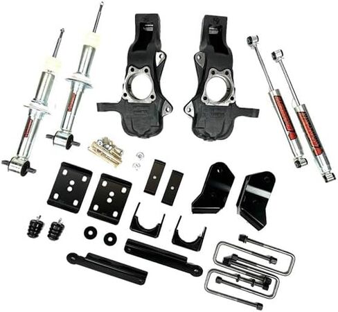 McGaughys 2.5/4 Lowering Kit for 2019-2024 Chevy Silverado & GMC Sierra 1500 GAS Only, Includes Front Drop Spindles, Struts, Rear Axle Flip Kit & More in Saudi Arabia