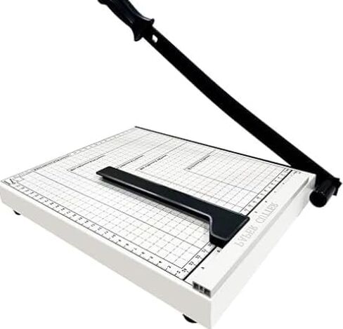 12 Inch Heavy Duty Guillotine Paper Cutter,Cuts 400 Sheets A4 Paper,Solid Steel Construction with Imperial Sizing & Dual Safety Features,Industrial Stack Paper Trimmer for Offices,Schools,Print Shops in Saudi Arabia