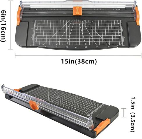 Paper Cutter 12 Inch Trimmers with 5 Pcs Refill Automatic Safety Blade for A4 Paper, Photos, Magazine, Cardstock (CZBhei) in Saudi Arabia