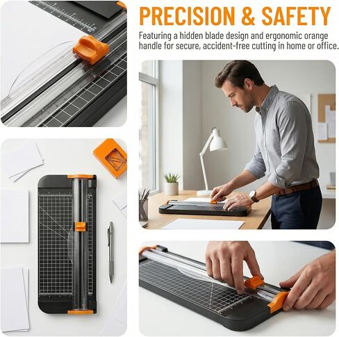 Paper Cutter 12 Inch Trimmers with 5 Pcs Refill Automatic Safety Blade for A4 Paper, Photos, Magazine, Cardstock (CZBhei) in Saudi Arabia
