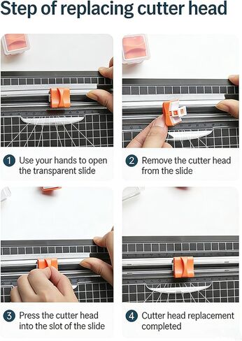 Paper Cutter 12 Inch Trimmers with 5 Pcs Refill Automatic Safety Blade for A4 Paper, Photos, Magazine, Cardstock (CZBhei) in Saudi Arabia