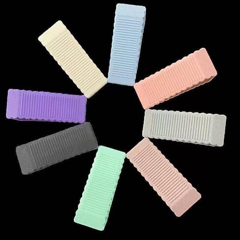 5Pcs Silicone Door Stopper Wedges, Door Stoppers for Bottom of Door, Non-Scratching for Floor, Suitable for Home and Office Use in Kuwait