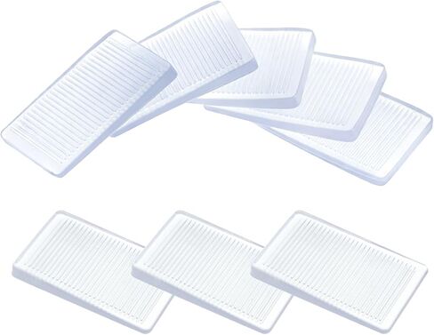 8 Pack Plastic Clear Table Shims, Clear Trimmable Hard Wedges Table Shims Have Extreme Weight Capacity Level Wedge for Home Furniture Wobbly Uneven Floors (5mm/0.2in) in Kuwait