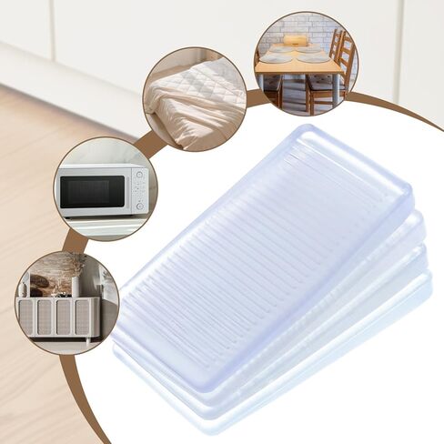 8 Pack Plastic Clear Table Shims, Clear Trimmable Hard Wedges Table Shims Have Extreme Weight Capacity Level Wedge for Home Furniture Wobbly Uneven Floors (5mm/0.2in) in Kuwait