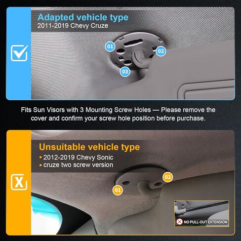 ItranMc Sun Visor Driver&Passenger Side for 2011-2019 Chevy Cruze, Beige, Left&Right Side Car Visor with Mirror,Without Light,Replacement#84126657 84126666 in Saudi Arabia