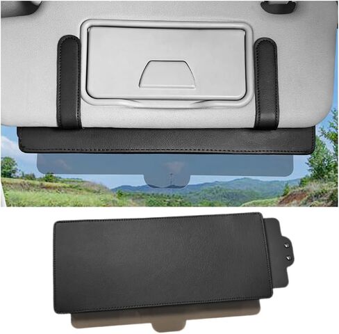 Car Sun Visor Extender, Anti-Glare Adjustable Vehicle Visor Sun Blocker Extension Attachment with PC Lens, Auto Sunvisor Extender Window Shade Blocks UV Sunlight, Universal Fit (Black) in Saudi Arabia