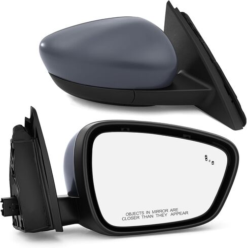 Passenger Side Door Mirror Replacement for 2020–2025 Ford Escape, Heated, Blind Spot Monitor, Power Adjustment, 7-Pin, Black, Side View Mirror Assembly, Replaces LJ6Z17682AFT LJ6Z17682DA in Kuwait