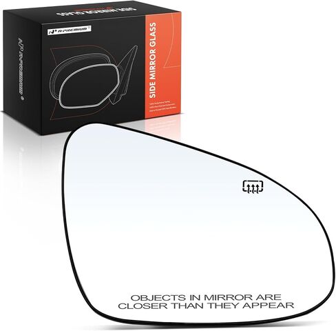 A-Premium Right Passenger Side Power Heated Mirror Glass with Backing Plate Compatible with Toyota Corolla 2014 2015 2016 2017 2018 2019 - Rear View Mirrors Glass, Replace # 8793102F90 in Kuwait