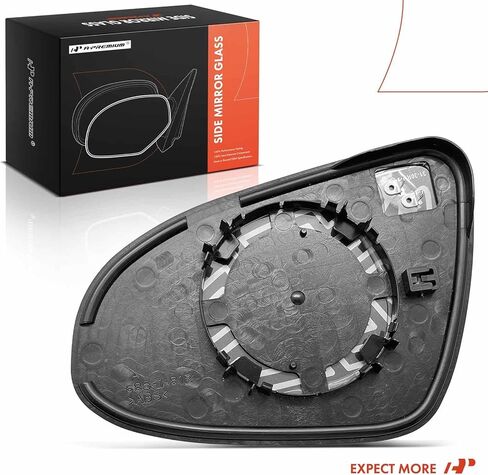 A-Premium Right Passenger Side Power Heated Mirror Glass with Backing Plate Compatible with Toyota Corolla 2014 2015 2016 2017 2018 2019 - Rear View Mirrors Glass, Replace # 8793102F90 in Kuwait