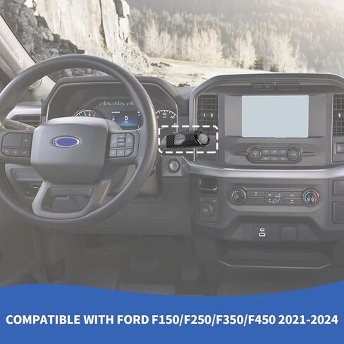 RAZPOY Carbon Fiber Gear Shift Knob Cover Trim Compatible with Ford F150 F250 F350 F450 Accessories 2021 2022 2023 2024 2025 2026 (Fit for Column Shifter Models) in Kuwait