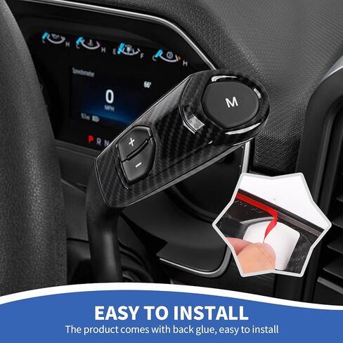 RAZPOY Carbon Fiber Gear Shift Knob Cover Trim Compatible with Ford F150 F250 F350 F450 Accessories 2021 2022 2023 2024 2025 2026 (Fit for Column Shifter Models) in Kuwait