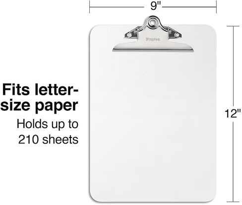 Staples Plastic Clipboard, Letter Size, Clear – Lightweight Transparent Clipboard in Kuwait