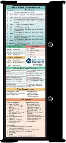 Whitecoat Clipboard® Trifold - إصدار العلاج الطبيعي (أسود، ثلاثي الطي) in Kuwait