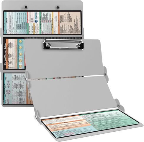 Whitecoat Clipboard® Trifold - إصدار العلاج الطبيعي (أسود، ثلاثي الطي) in Kuwait