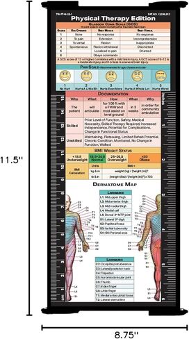 Whitecoat Clipboard® Trifold - إصدار العلاج الطبيعي (أسود، ثلاثي الطي) in Kuwait