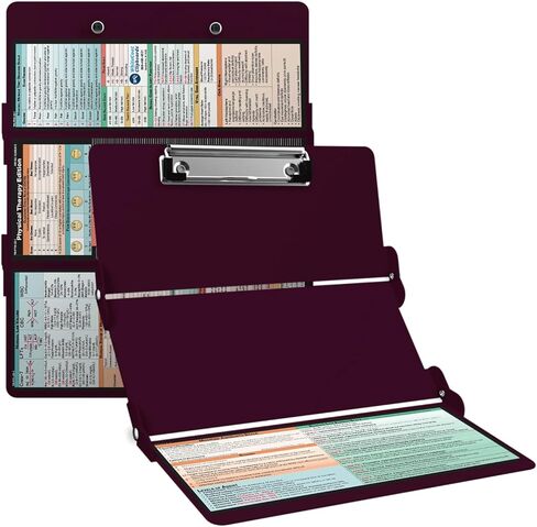 Whitecoat Clipboard® Trifold - إصدار العلاج الطبيعي (أسود، ثلاثي الطي) in Kuwait