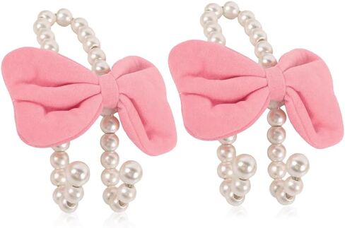 2PCS Car Seat Headrest Hooks, Cute Bow Car Hooks for Purses and Bags (Pink) in Kuwait