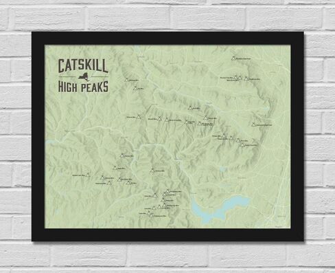 Catskill High Peaks Checklist 18x24 Poster (Sage) in Saudi Arabia
