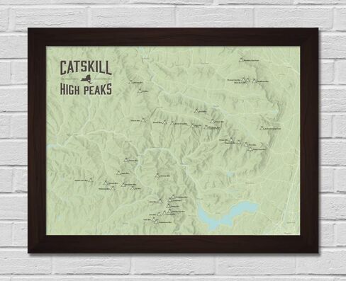 Catskill High Peaks Checklist 18x24 Poster (Sage) in Saudi Arabia