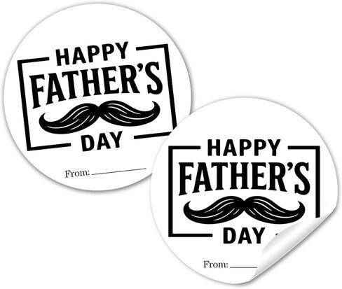 50 Pcs 2Inch Fathers Day Gift Stickers - Father's Day Popcorn Round Self-Adhesive Labels, Happy Fathers Decorations Envelope Seals Gift Tags Labels for DIY Card, Craft, Cookie Bags Party Favors Decor in Kuwait