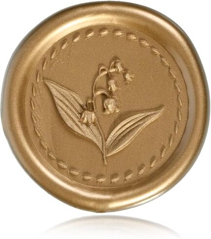 50Pcs Lily of The Valley Wax Seal Stickers, Antique Gold Self-Adhesive Wedding Invitation Envelope Seal Stickers, Perfect for Invitation, Christmas, Gift Wrapping, Scrapbooking in Saudi Arabia
