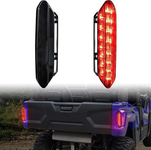 مصابيح خلفية LED من SAUTVS لـ Yamaha Wolverine X4، ضوء فرامل خلفي أسود مدخن لملحقات Yamaha Wolverine X4 850 2020-2024 (قطعتان) in Kuwait