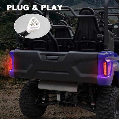 مصابيح خلفية LED من SAUTVS لـ Yamaha Wolverine X4، ضوء فرامل خلفي أسود مدخن لملحقات Yamaha Wolverine X4 850 2020-2024 (قطعتان) in Kuwait