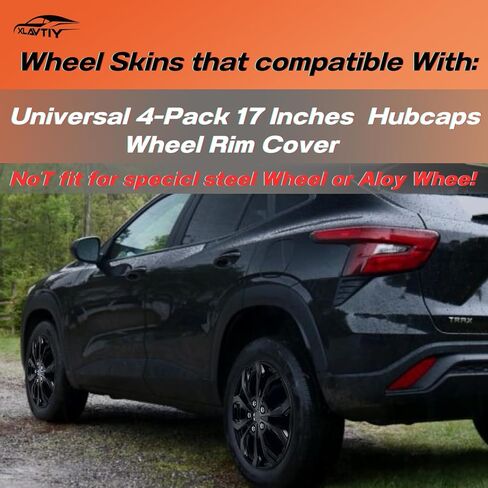 17 Inch Universal Hubcaps, Grey & Black Snap-On Wheel Covers, Compatible with Most Standard Steel Wheels, Cars Sedans & SUV, Set of 4 (Grey and Black) in Saudi Arabia