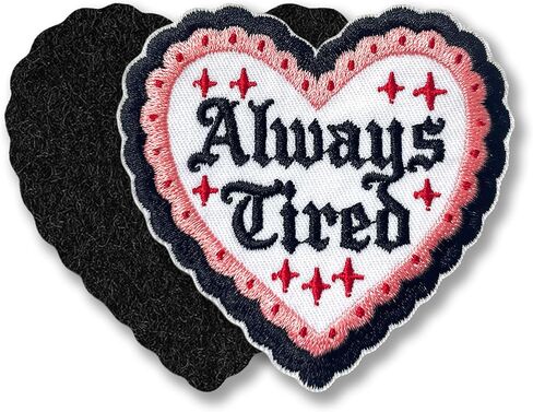 Always Tired Tactical Patch 3 Inches Funny Anxiety Chronic, Mental Health ADHD, Embroidered Hook and Loop Morale Patches for Dog Harness Vest & Backpack Military Uniforms Gifts Mom Dad in Saudi Arabia