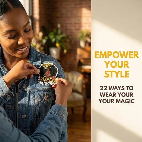 22PCS Black Girl Magic Patches, Empowerment Quote Embroidered Appliques for Clothes, Jackets, Hats & Bags, Iron-On or Sew-On Set in Kuwait