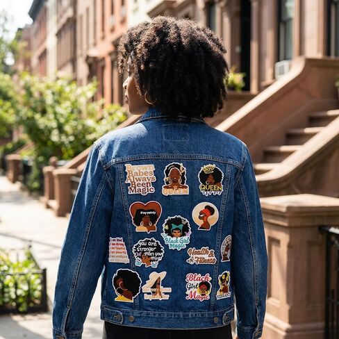 22PCS Black Girl Magic Patches, Empowerment Quote Embroidered Appliques for Clothes, Jackets, Hats & Bags, Iron-On or Sew-On Set in Kuwait