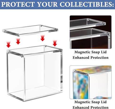 Acrylic PKMN Booster Box Case Display Stackable - Ultra Thick 8mm + 5mm Reinforced Edges,Strong Magnets Secure Magnetic Closure, Dust-Proof Collector Storage Protector Cases in Saudi Arabia