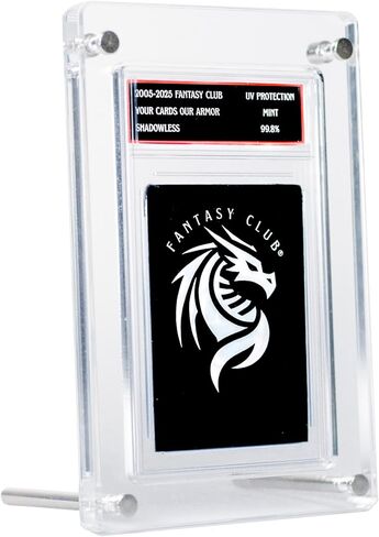 FANTASY CLUB | 3x3 Acrylic Graded Card Slab Stand – Display 9 PSA/CGC Slabs with Optical Clarity and 99+% UV Protection | Seamless Frame with Clean Grid Layout | Elevate Your Graded Collection in Saudi Arabia