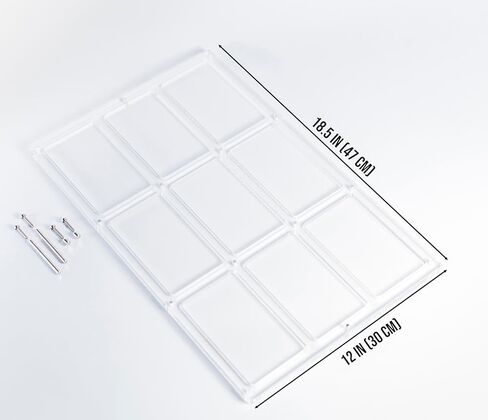 FANTASY CLUB | 3x3 Acrylic Graded Card Slab Stand – Display 9 PSA/CGC Slabs with Optical Clarity and 99+% UV Protection | Seamless Frame with Clean Grid Layout | Elevate Your Graded Collection in Saudi Arabia