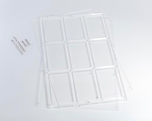 FANTASY CLUB | 3x3 Acrylic Graded Card Slab Stand – Display 9 PSA/CGC Slabs with Optical Clarity and 99+% UV Protection | Seamless Frame with Clean Grid Layout | Elevate Your Graded Collection in Saudi Arabia