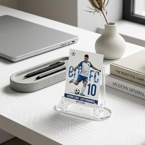 Card Display Stand, 10 Pack Acrylic Trading Card Display Stands, Cards Stands for Challenge Coin Graded Sports Trading PSA Baseball Cards (3.8 Inch Tall) in Saudi Arabia