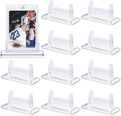 Acrylic Baseball Card Holder Display, 10 Pack Acrylic Trading Card Display Stand Fits 35PT Magnetic Card Holder in Saudi Arabia