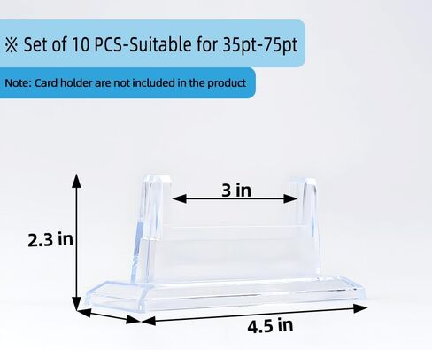 Acrylic Baseball Card Holder Display, 10 Pack Acrylic Trading Card Display Stand Fits 35PT Magnetic Card Holder in Saudi Arabia