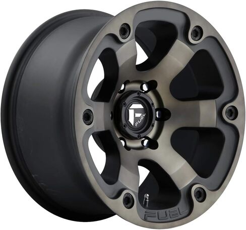 17x9 Fuel D564 Beast Matte Black & Machined Wheel 5x5 (-12mm) in Kuwait