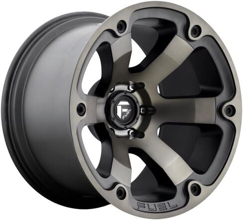 17x9 Fuel D564 Beast Matte Black & Machined Wheel 5x5 (-12mm) in Kuwait