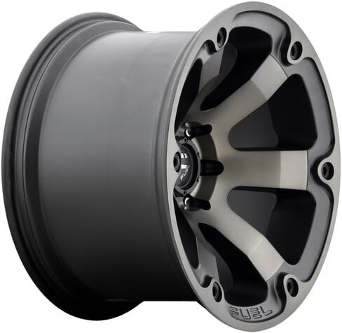 17x9 Fuel D564 Beast Matte Black & Machined Wheel 5x5 (-12mm) in Kuwait